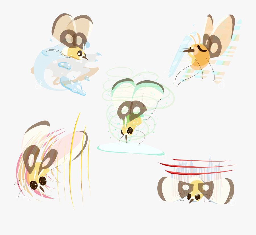 [ Tp ] Nyuki 5 Fight Thing - Cartoon, Transparent Clipart
