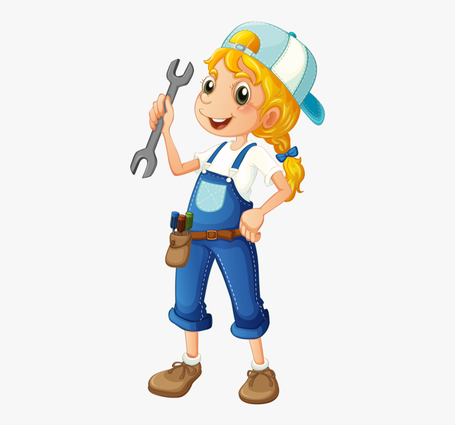 Cartoon Mechanics, Transparent Clipart