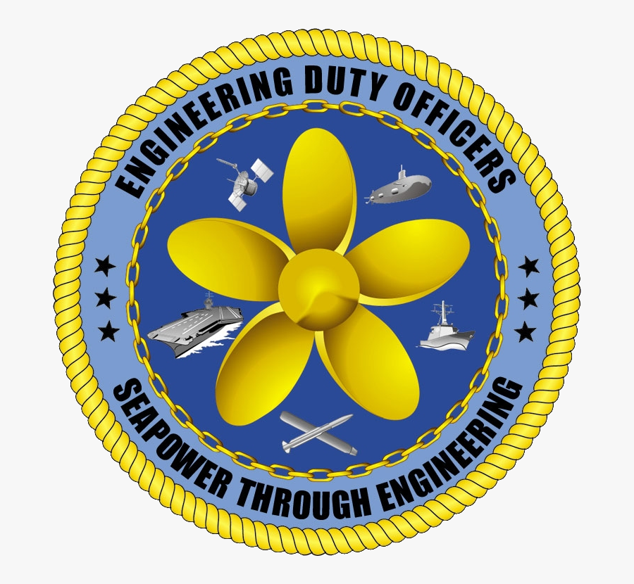 Official Logo Of The Engineering Duty Officer Community - Engineering Duty Officer, Transparent Clipart