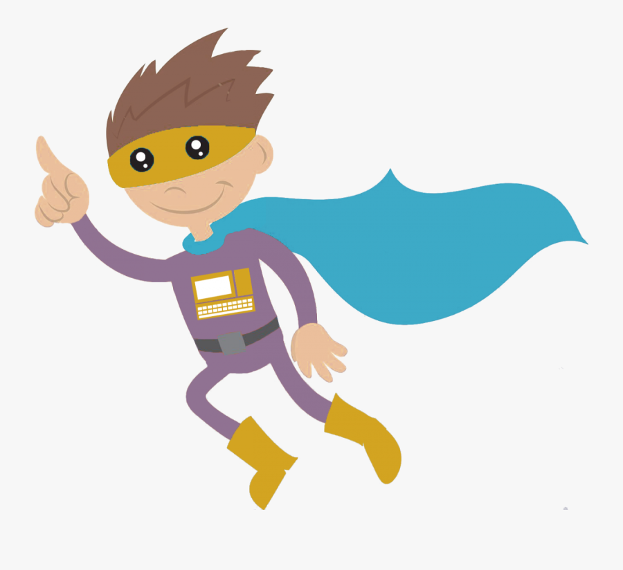 Engineers Superheros - Illustration Nerd With Cape, Transparent Clipart