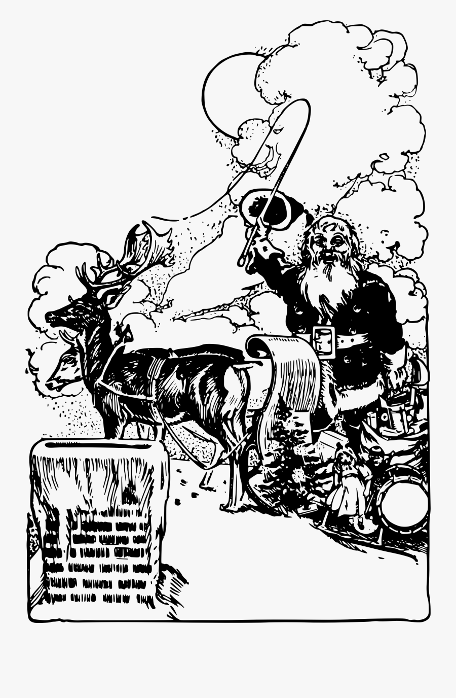 Santa Roof Clip Arts - Clip Art, Transparent Clipart