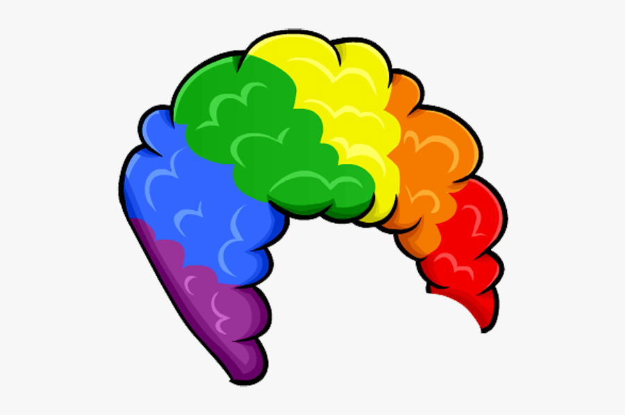 Rainbo Clown Wig - Clown Costume Clipart Png, Transparent Clipart