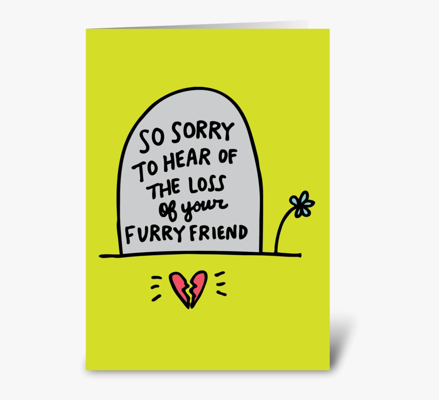 Pet Sympathy Greeting Card, Transparent Clipart