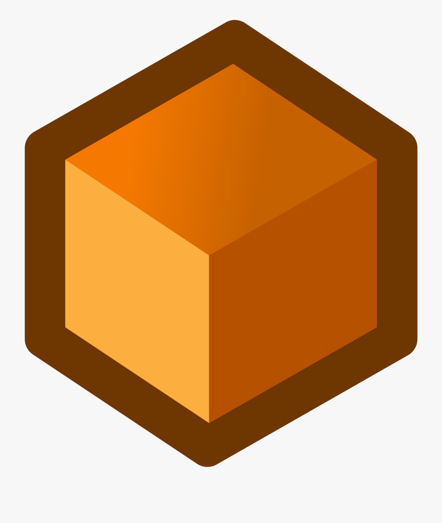 Icon Cube Orange Clip Arts - Yellow Cube Icon, Transparent Clipart