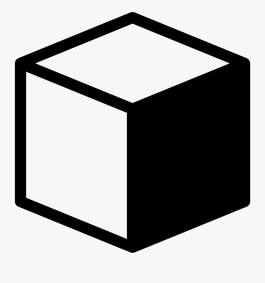 Transparent Sugar Clipart - Cube Black And White Icon, Transparent Clipart