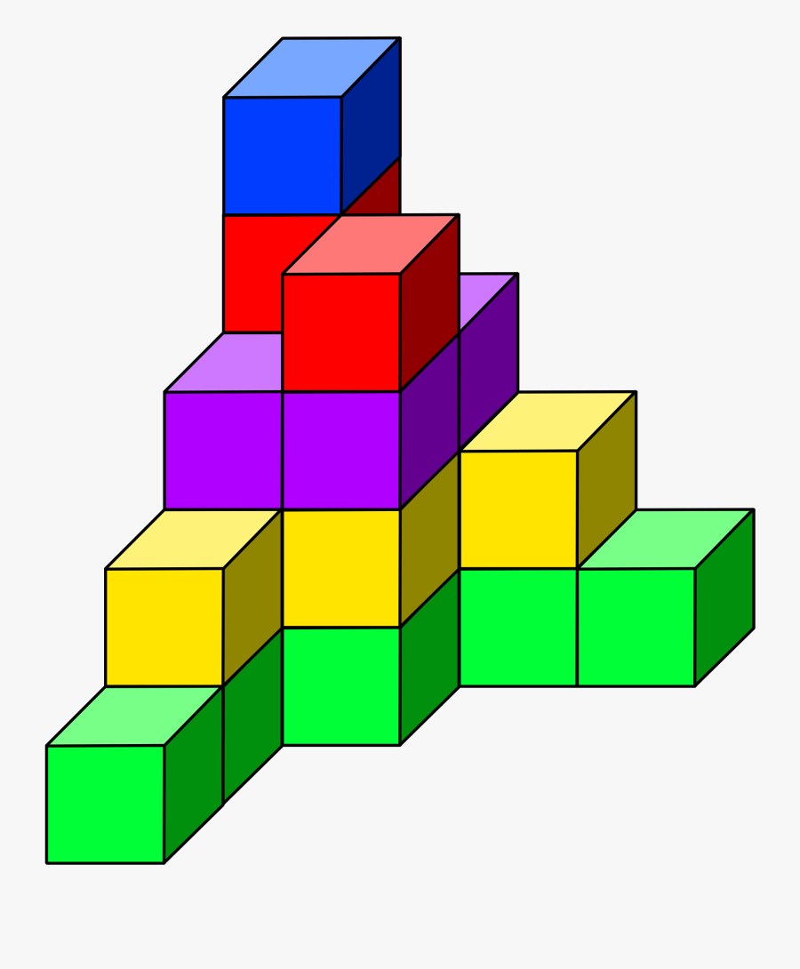 Cube Tower 11 Clip Arts - Geometrie Clipart, Transparent Clipart
