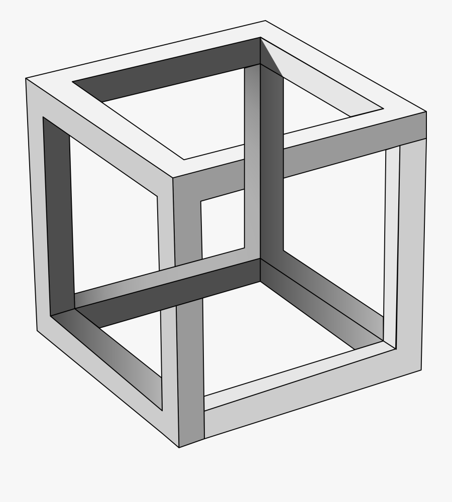 Escher Clipart Cube, Transparent Clipart