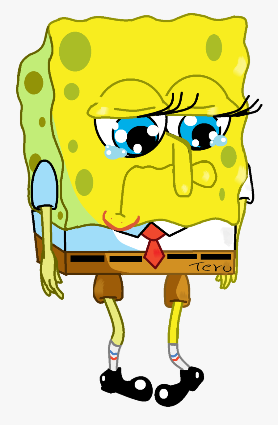 Sad Spongebob Clipart - Sad Spongebob Transparent Background, Transparent Clipart