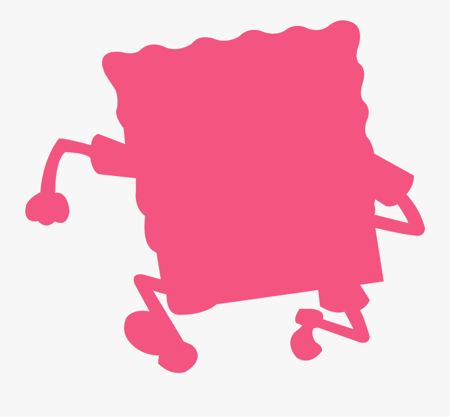 Spongebob Silhouette, Transparent Clipart