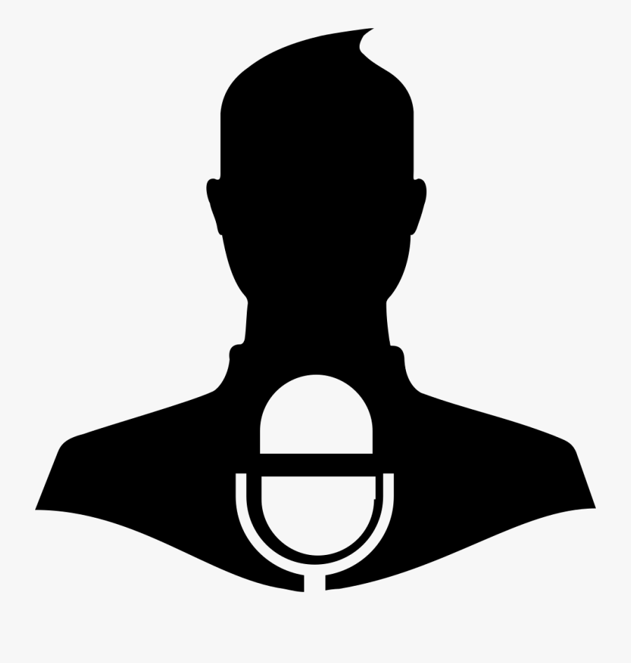 Man With Microphone Icon, Transparent Clipart