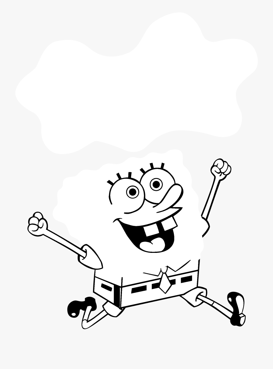 Spongebob Squarepants Logo Black And White - Spongebob Squarepants The Movie Coloring Pages, Transparent Clipart