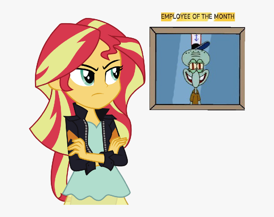 Employee Of The - Sunset Shimmer Mlp Equestria Girls, Transparent Clipart