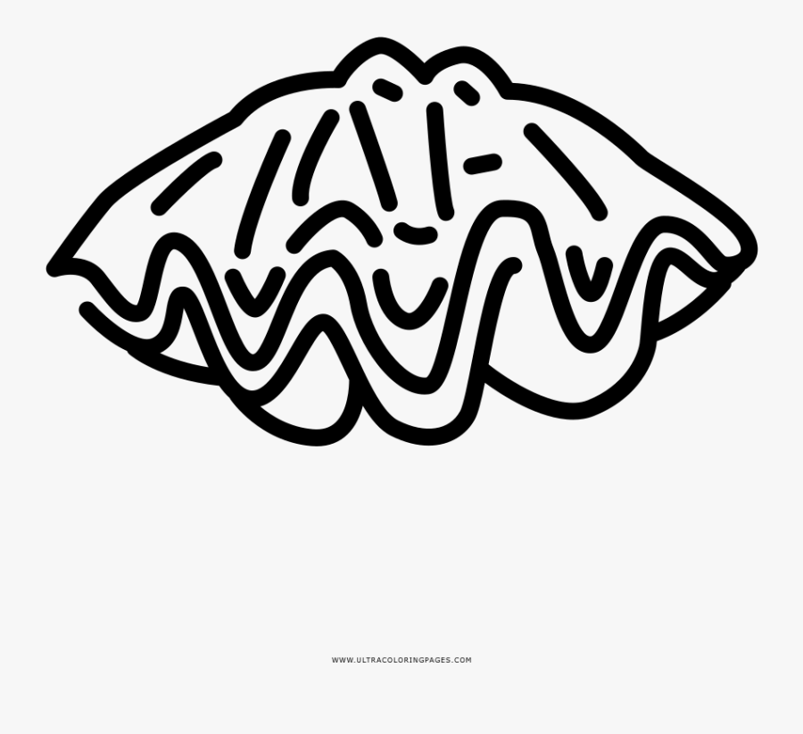 Giant Clam Coloring Page - Almeja Gigante Para Colorear, Transparent Clipart