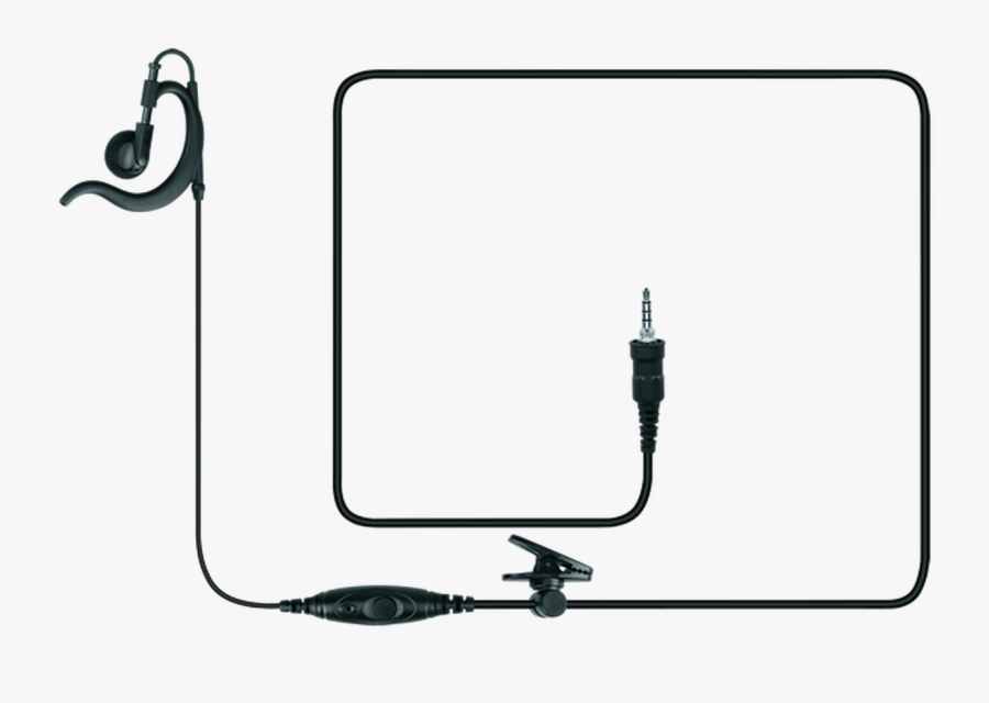 Vertex Mh-89a4b Earpiece Microphone Surveillance Kit, Transparent Clipart