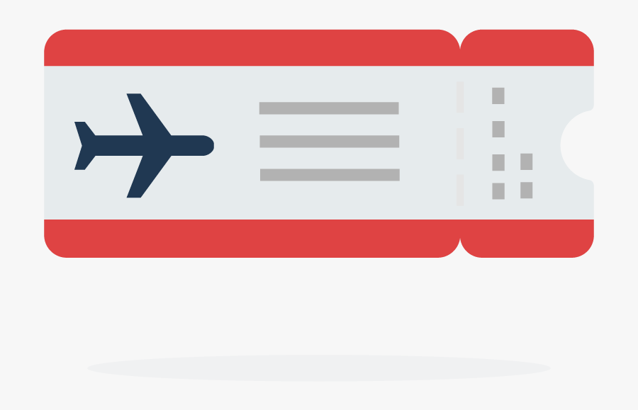 Airline Ticket Vector, Transparent Clipart