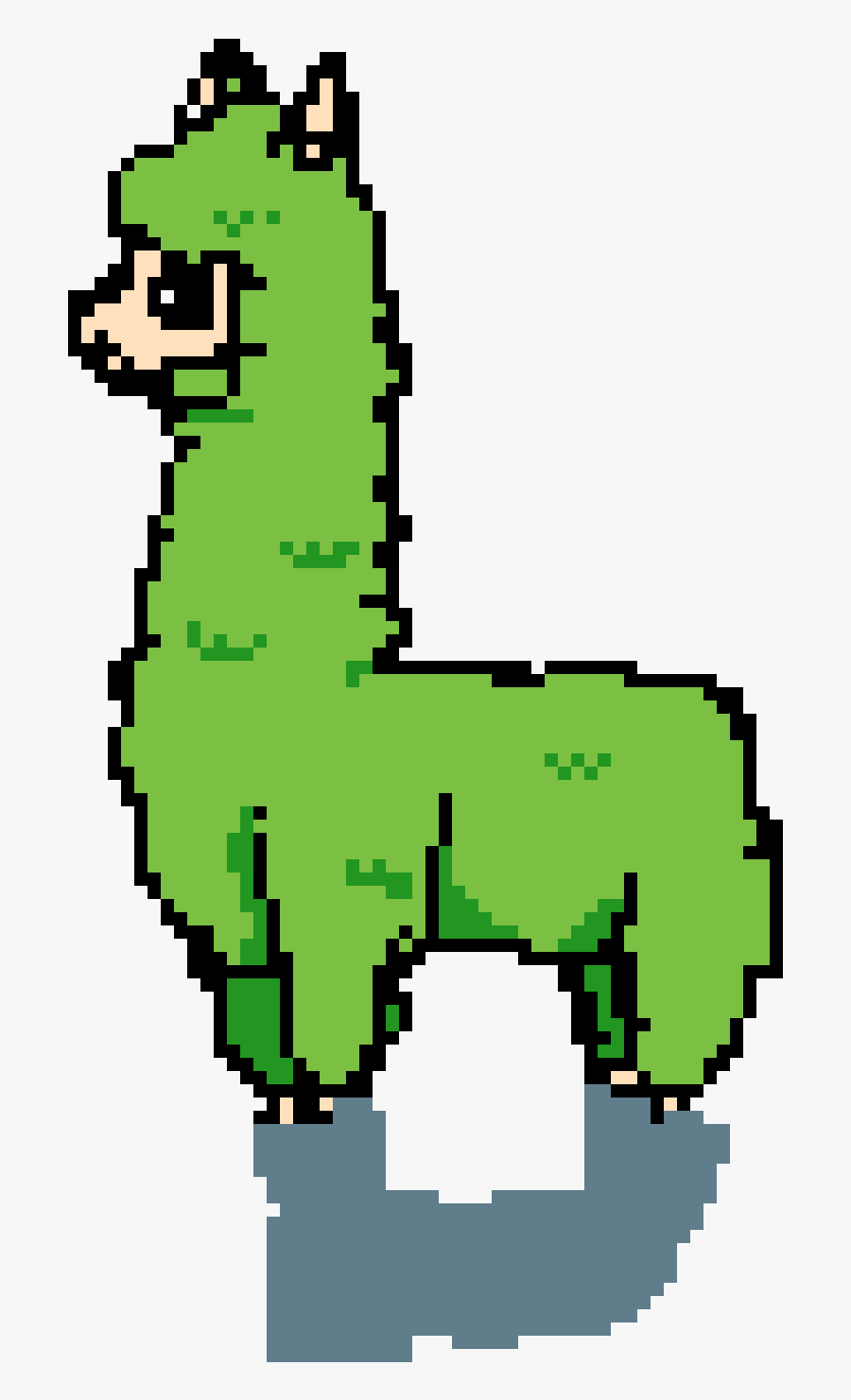 Llama Pixel Art, Transparent Clipart