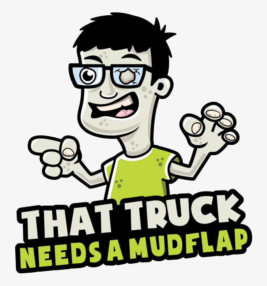 Zombie Pointing At A Dump Truck With A Rock In His - Cartoon, Transparent Clipart