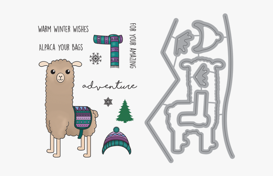 Alpaca Your Bags Stamp & Die Set Stamp And Die Image - Die, Transparent Clipart