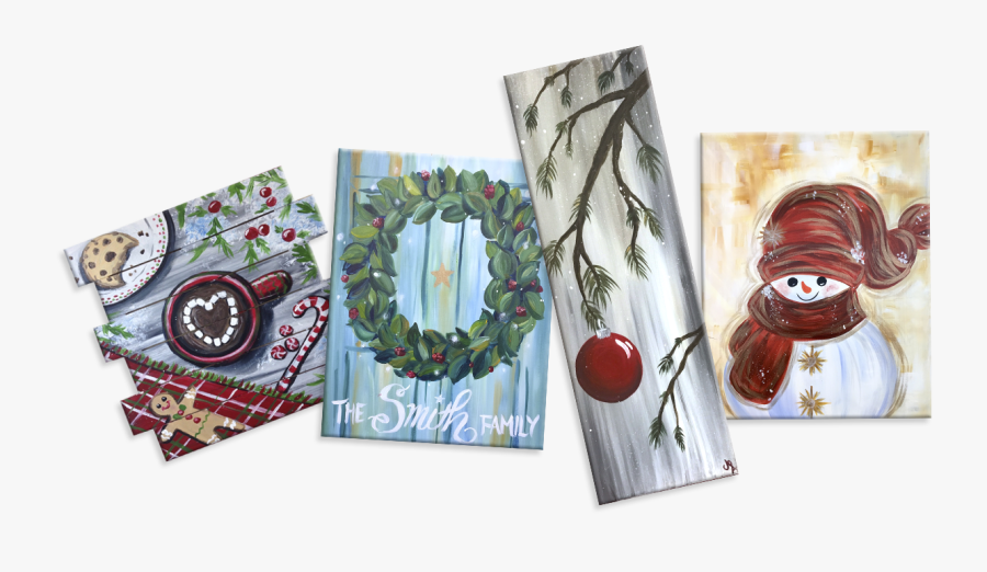 Holiday Painting Party Canvases - Christmas Tree, Transparent Clipart