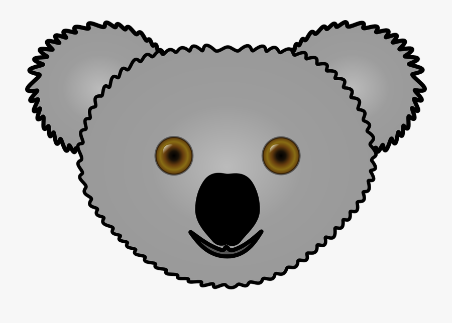 Koala Head Face Free Picture - Clipart Koala, Transparent Clipart