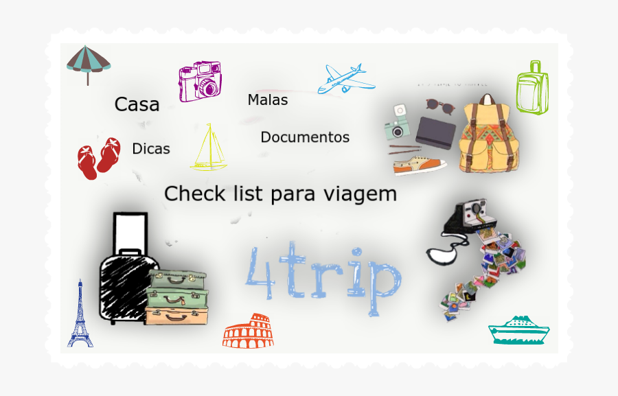 Clip Art Checklist Viagem, Transparent Clipart