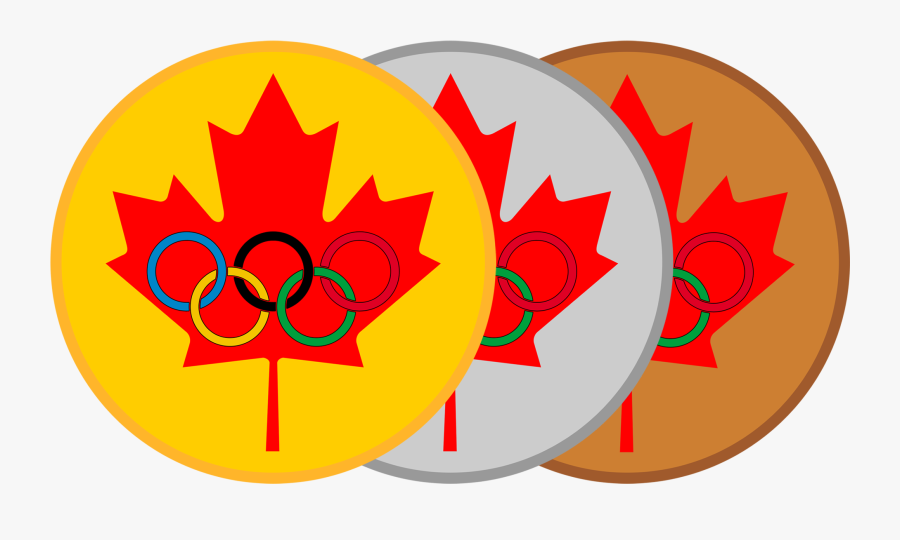Maple Leaf Olympic Medals - Tim Hortons Canada Flag, Transparent Clipart