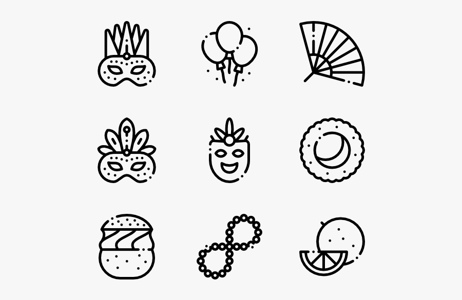 Mardi Gras - Ball Icon Minimalist Png, Transparent Clipart