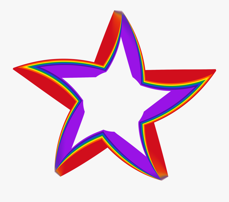 Transparent 3d Clipart - Transparent Background Stars Clipart Colorful, Transparent Clipart
