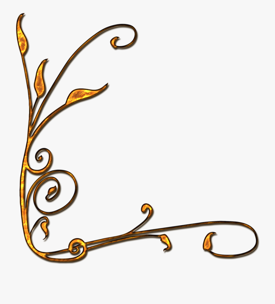 Scroll Antique Gold Free Picture - Decorazioni Eleganti Png, Transparent Clipart