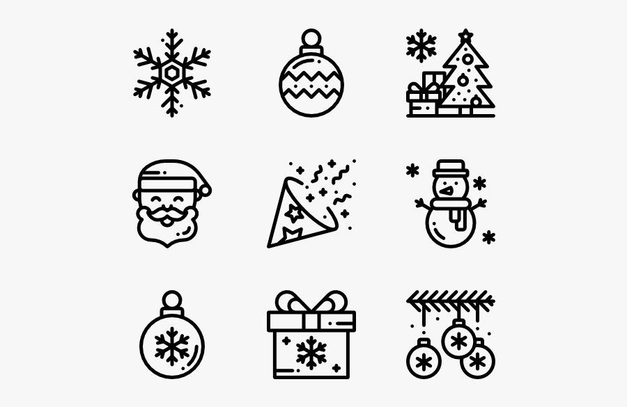 Christmas - Event Line Icon, Transparent Clipart