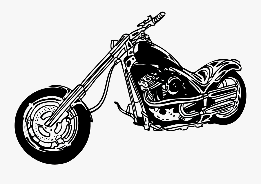 Harley-davidson Motorcycle Chopper Clip Art - Silhouette Motorrad Harley Davidson, Transparent Clipart
