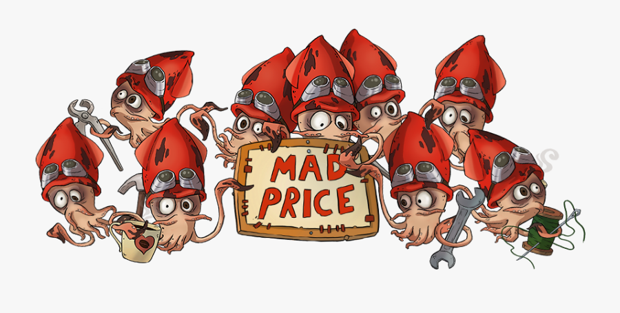 Mad Squids - Mad Price - Cartoon, Transparent Clipart
