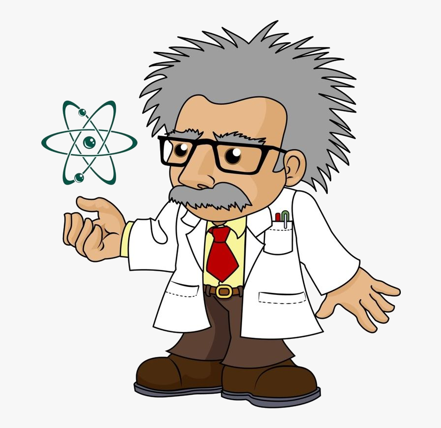 Cartoon Einstein, Transparent Clipart