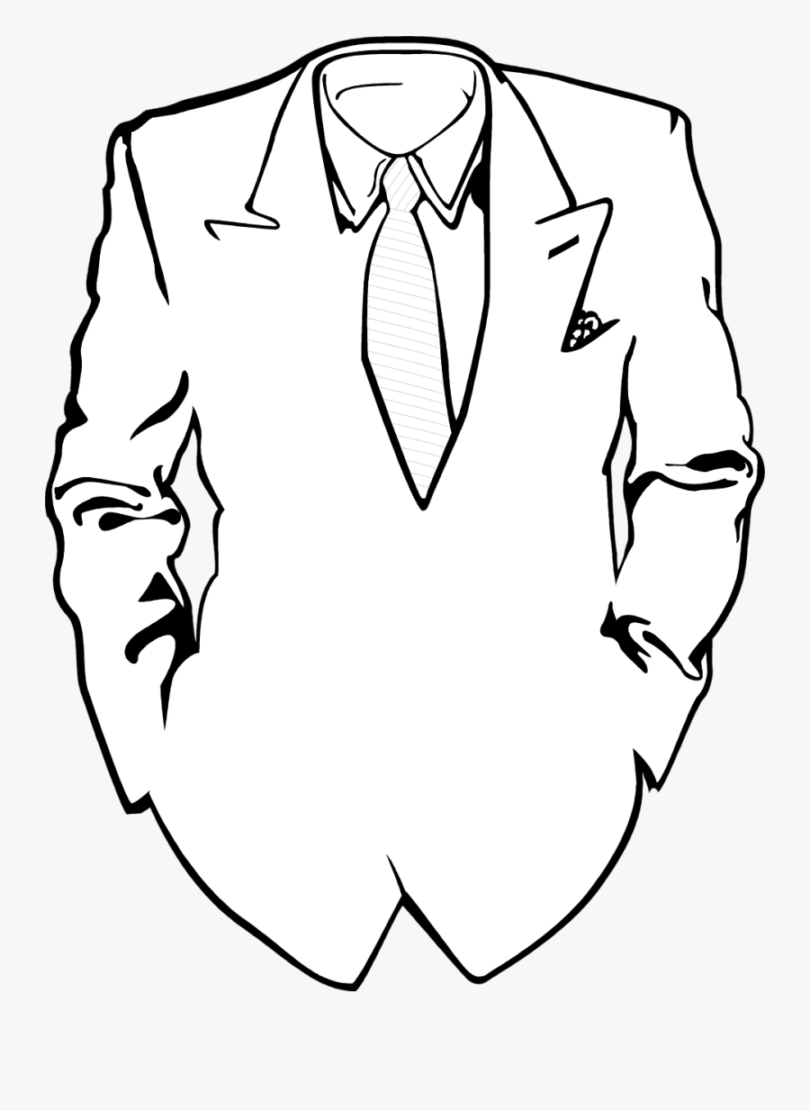 Suit And Tie Clipart - Suit With Tie Illustration Png, Transparent Clipart