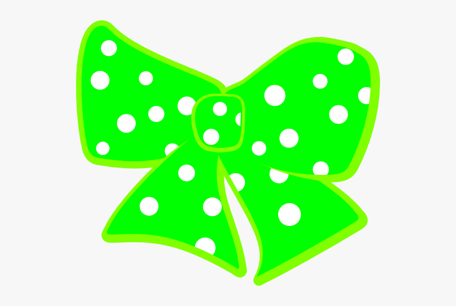 Green Bow Tie Clipart - Polka Dot Bow Vector, Transparent Clipart