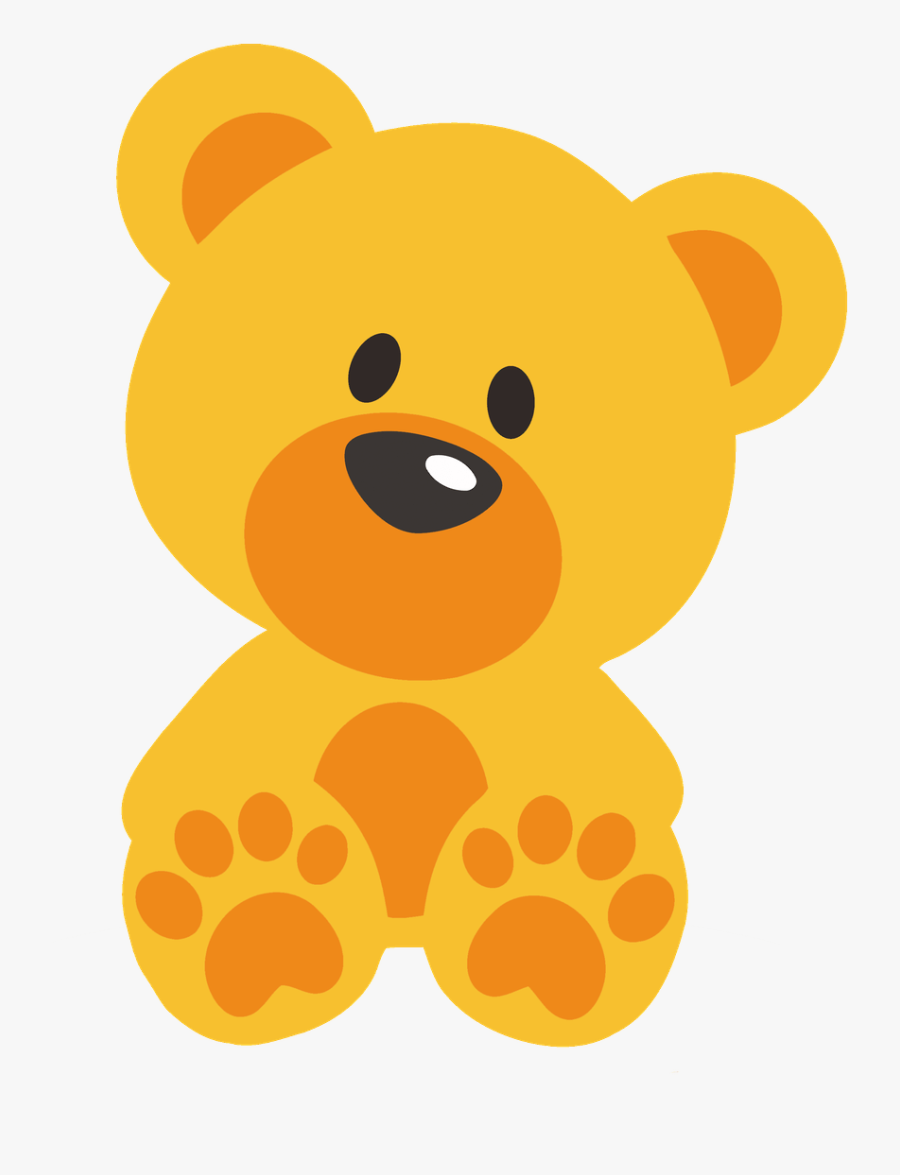 Orange Teddy Bear Clipart - Teddy Bear Cartoon Png, Transparent Clipart