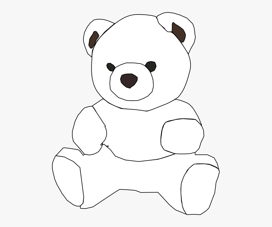 Teddy Bear Black And White Teddy Bear Black And White - Christmas Bear To Draw, Transparent Clipart