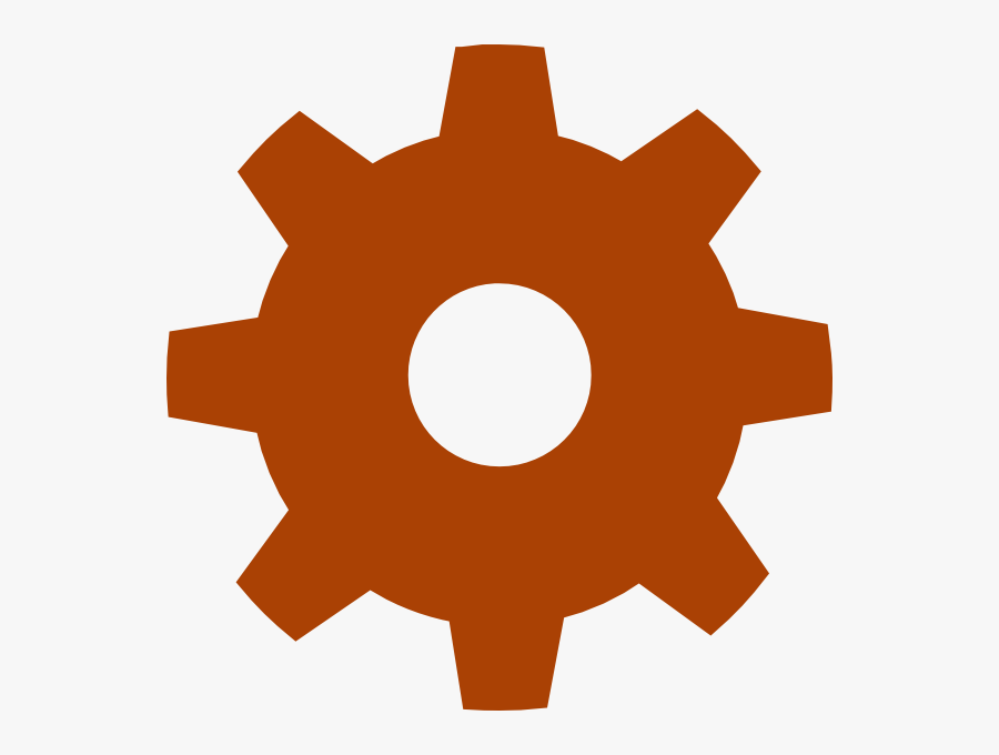 Brown Gear Icon Svg Clip Arts - Clipart Gears, Transparent Clipart