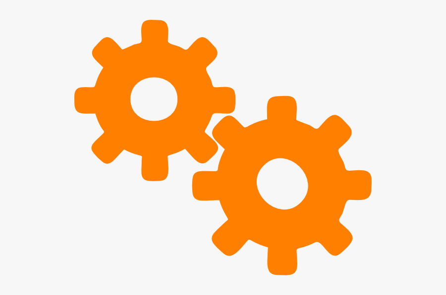 Gear Orange Clip Art At Clker - Gear Icon Png Orange, Transparent Clipart