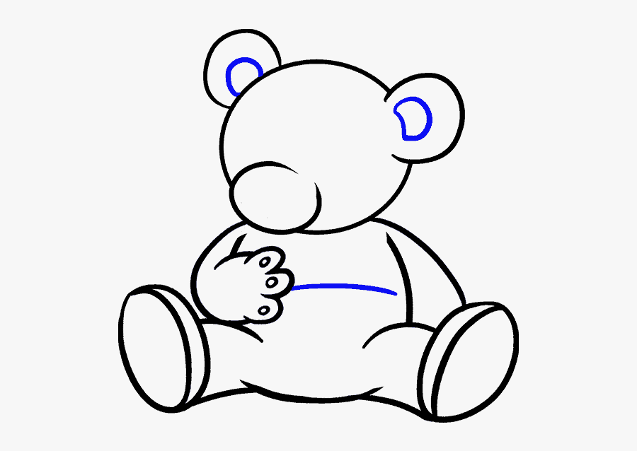 Clip Art Gangster Teddy Bear - Cartoon Bear How To Draw, Transparent Clipart