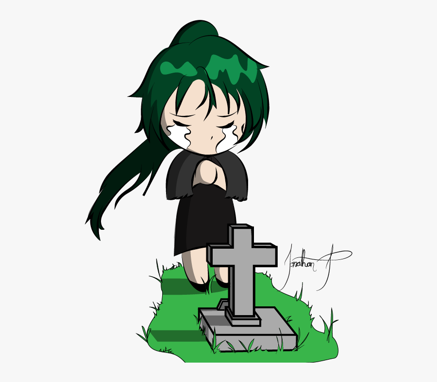 Gravestone Clipart Pretty - Chibi Crying, Transparent Clipart