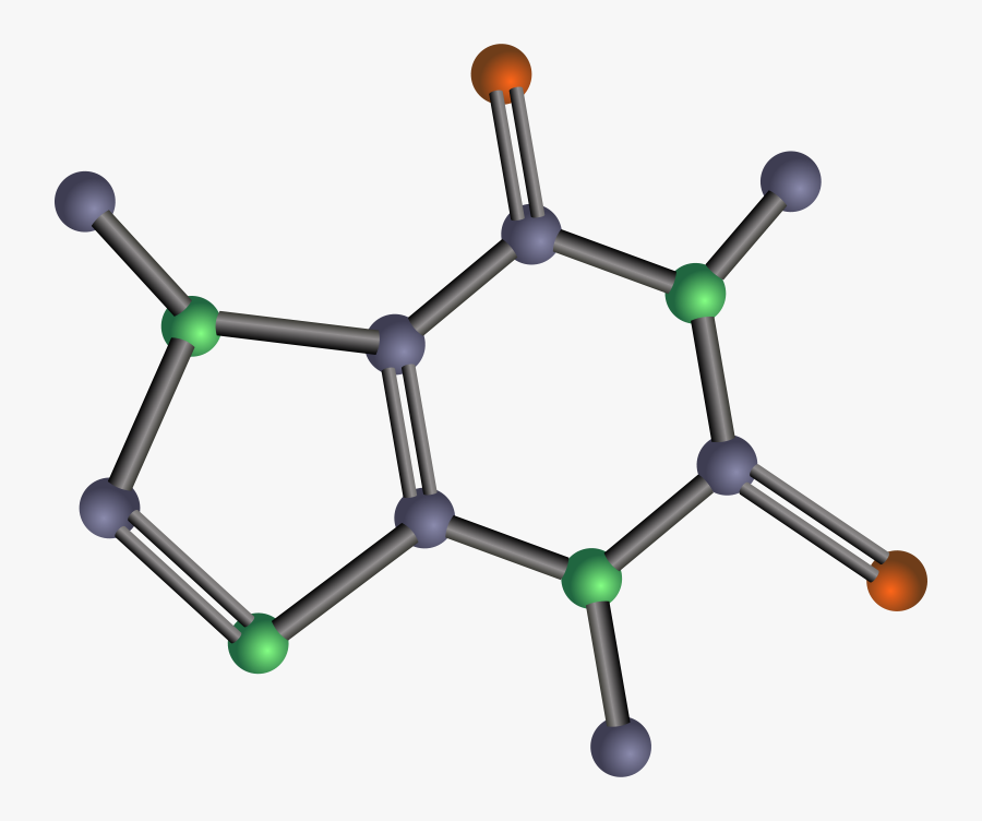 Caffeine Molecule - Study Of Constituents Of An Alloy, Transparent Clipart