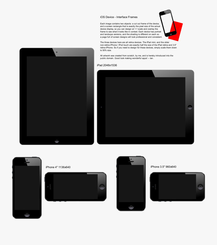 Ios Devices - Interface Frame Png, Transparent Clipart