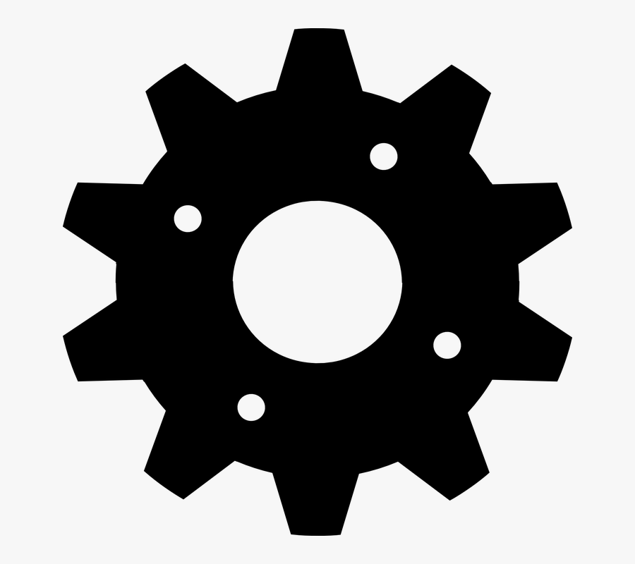 Cogwheel Black Gear - Gear Clipart, Transparent Clipart
