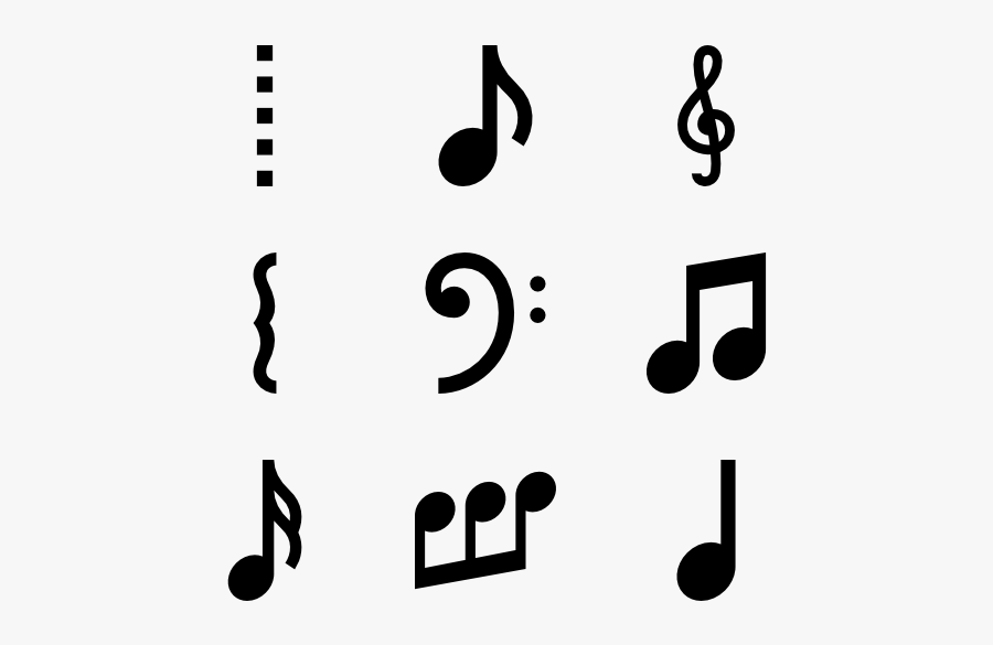 Musical Notes Text Symbols Images - Music Note Symbol, Transparent Clipart