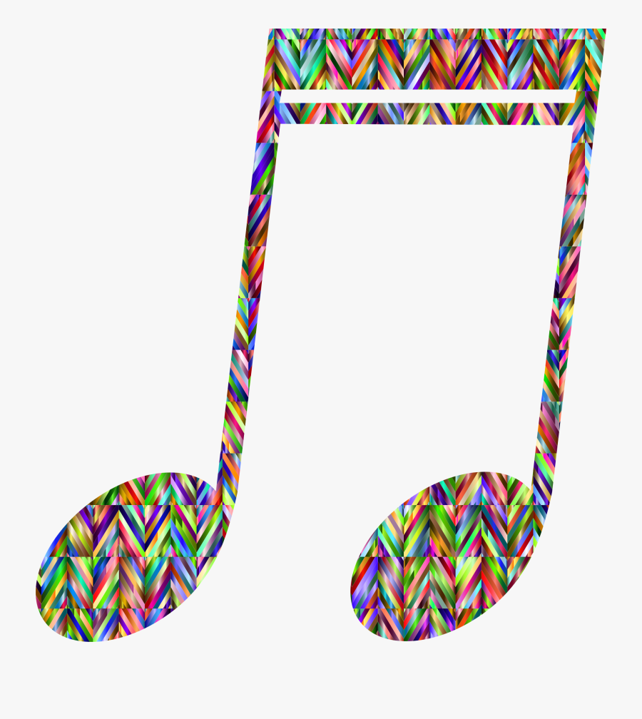 Line,music,musical Note - Big Music Note Colorful, Transparent Clipart