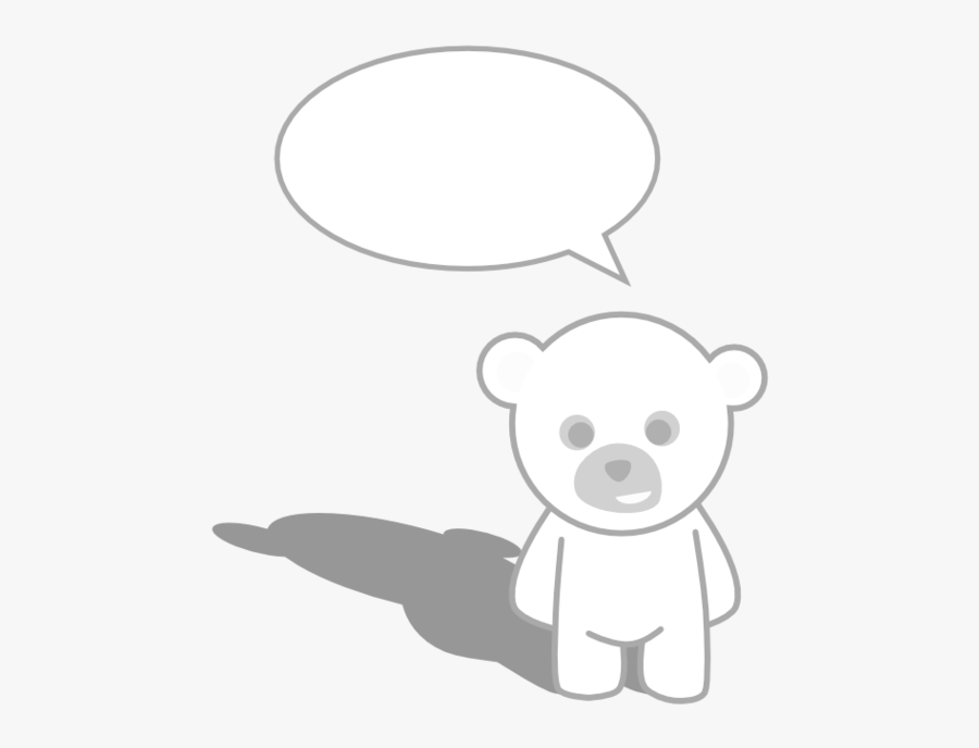 Teddy Bear Black And White Teddy Bear In Black And - Cute Image Black And White, Transparent Clipart