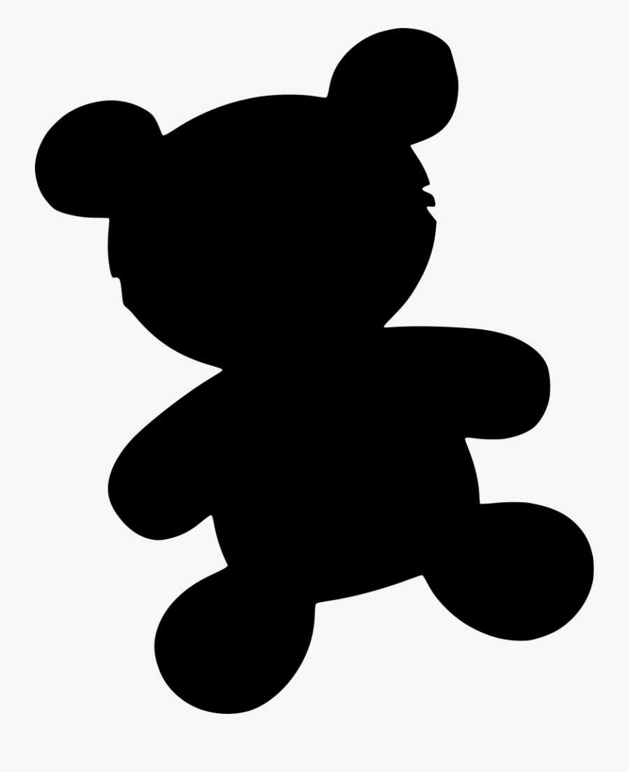 Teddy Bear,clip Art,black And White - Teddy Bear Vector Silhouette, Transparent Clipart