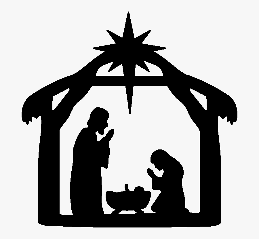 Nativity Scene Nativity Of Jesus Christmas Manger Clip - Transparent Nativity Silhouette, Transparent Clipart