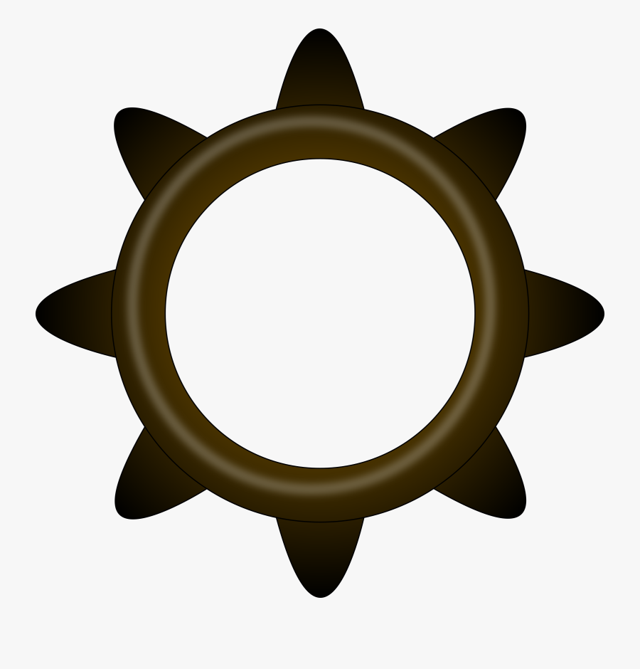 Gear - Brass Cogwheel, Transparent Clipart
